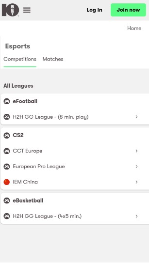 10bet Esports UK mobile