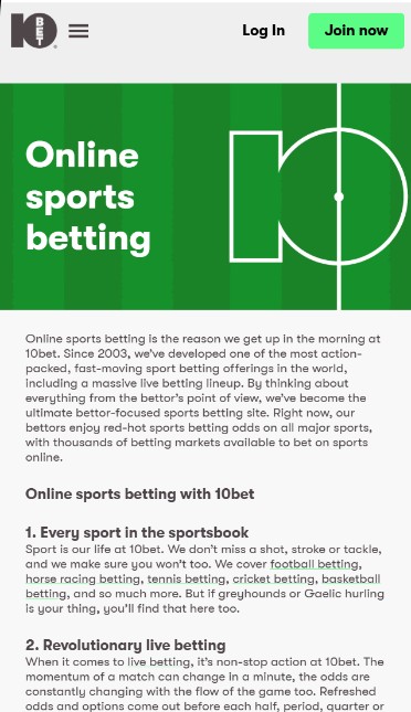 10BEt Sports UK Homepage