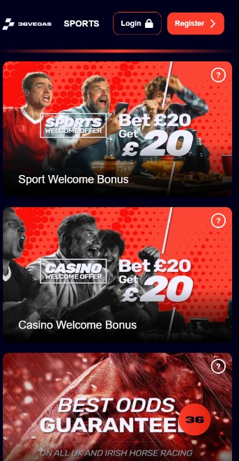 36vegas Sportsbook UK Promotions