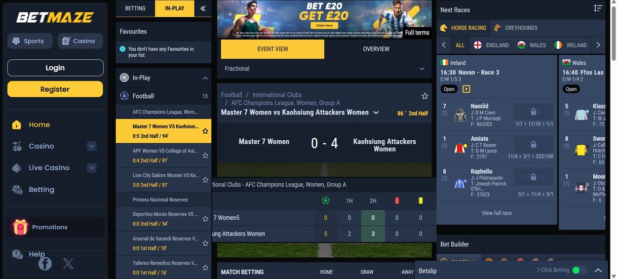 BEtmaze Live Betting UK