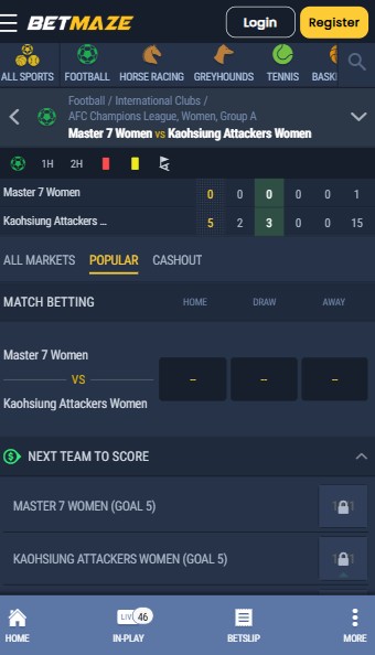 Betmaze LiveBetting