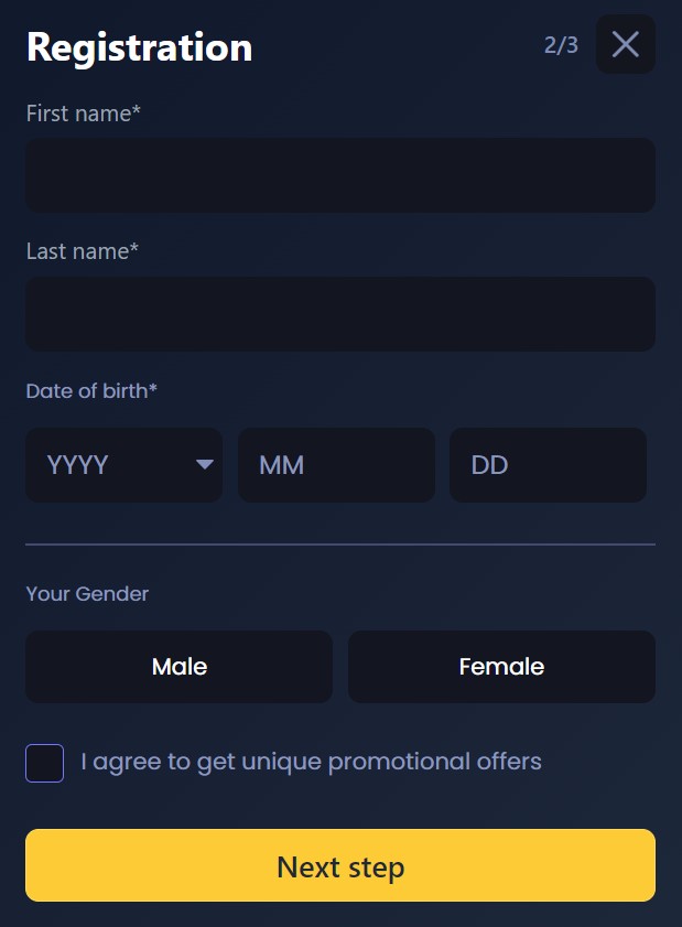 BEtmaze Registration Step 3 UK