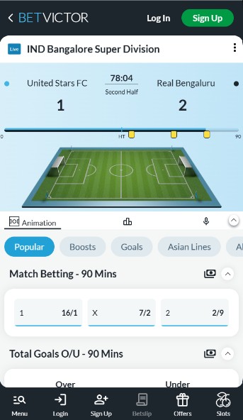 Betvictor Livebetting uk