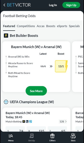 Betvictor UK Football