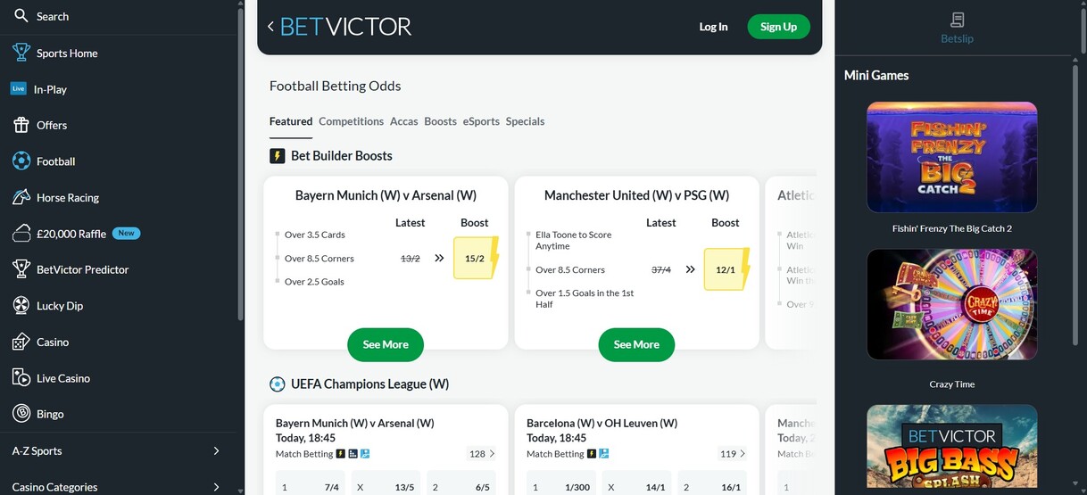 Betvictor UK Football pc