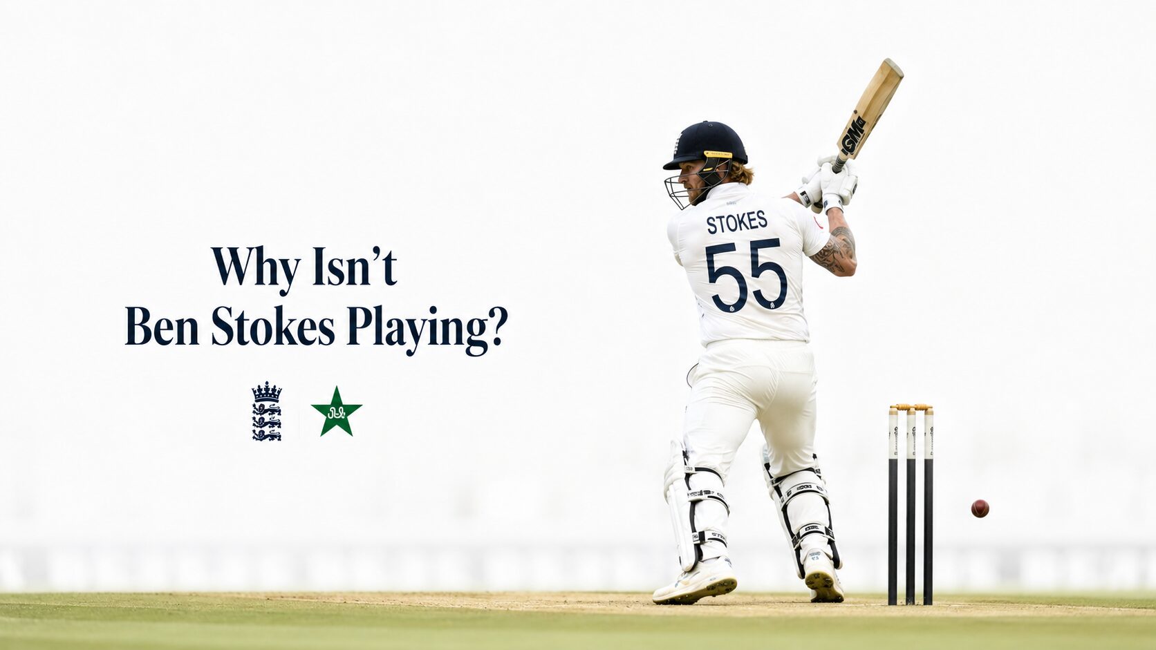 Ben Stokes batting for England during a cricket match