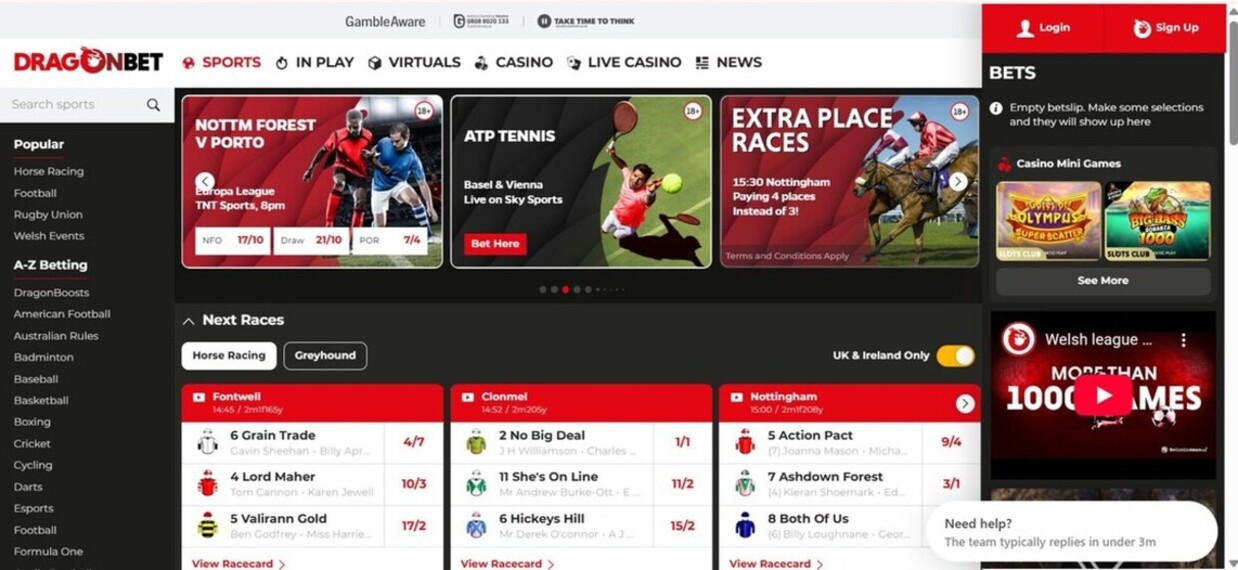 Dragonbet Homepage Sportsbetting UK