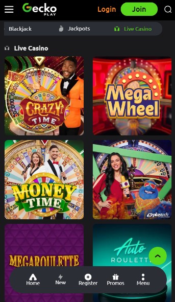 Geckoplay Casino UK Live Casino