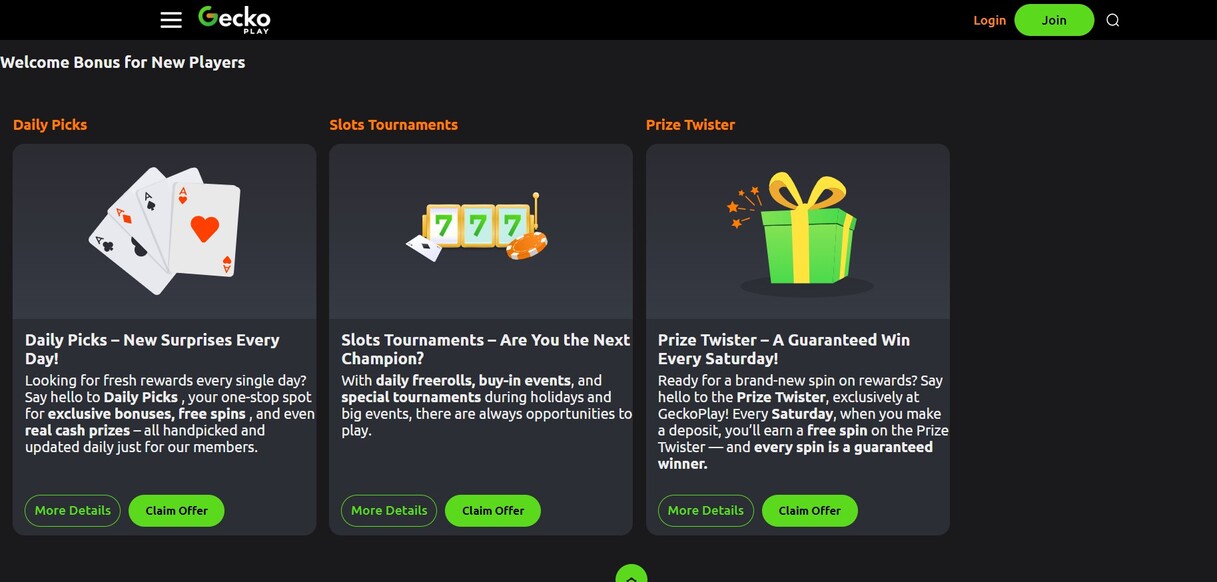 Geckoplay Casino UK Promotions pc