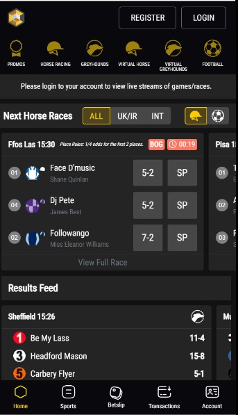 Geoffbanks Sportsbook UK Homepage