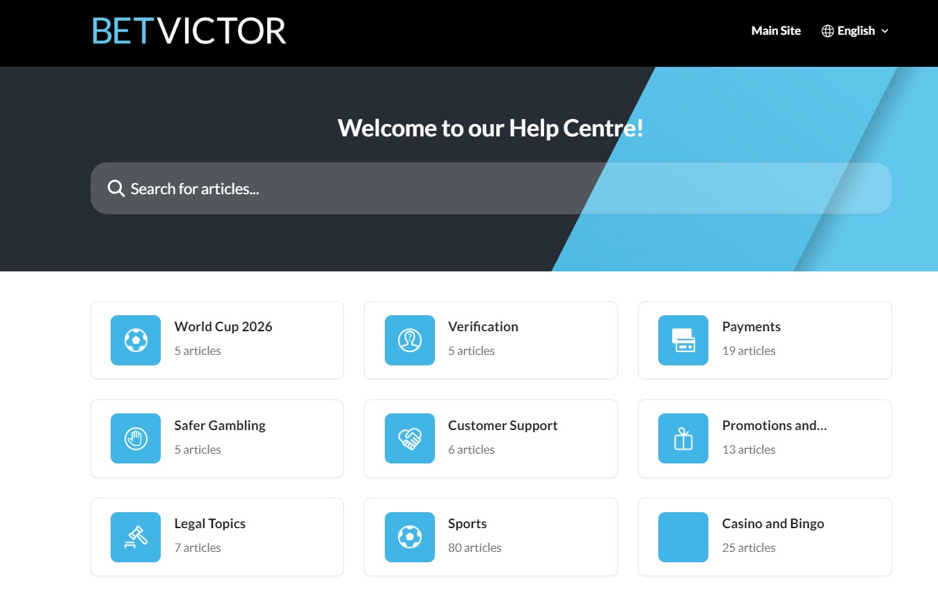 Help Centre Betvictor