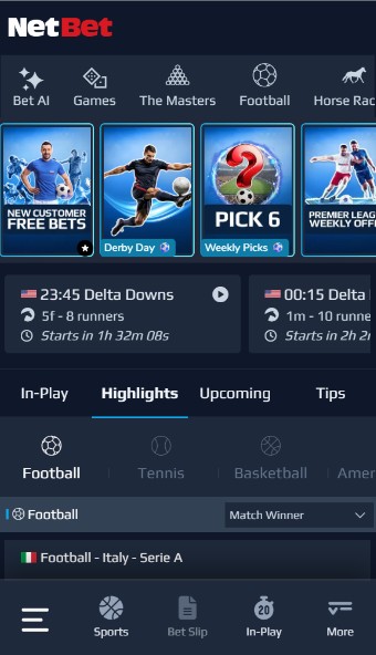 Homepage Netbet Sportsbook UK