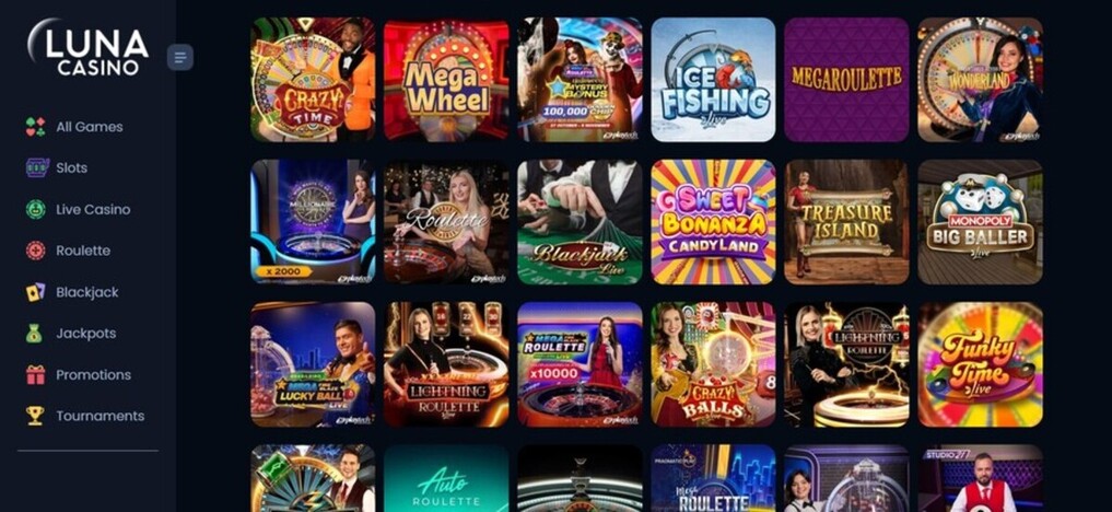 Luna Casino UK Live Casino