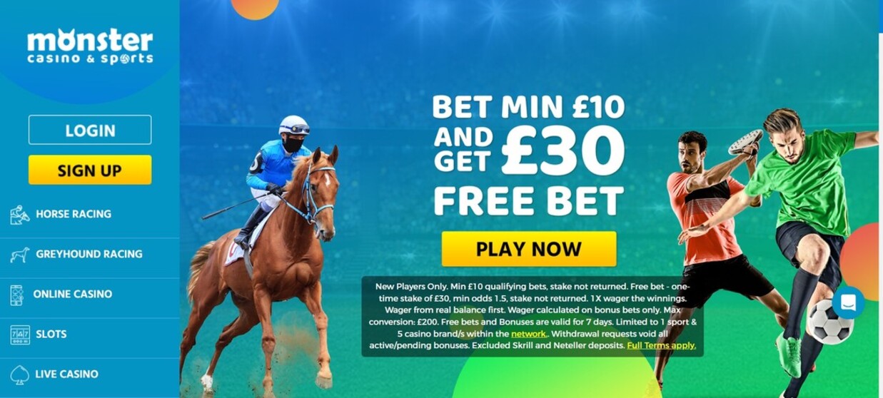 Monster Casino Uk Sports Homepage