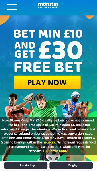 Monster Casino Uk Sports Homepage