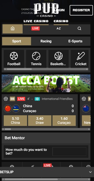 Pub Casino Homepage Sportsbook UK