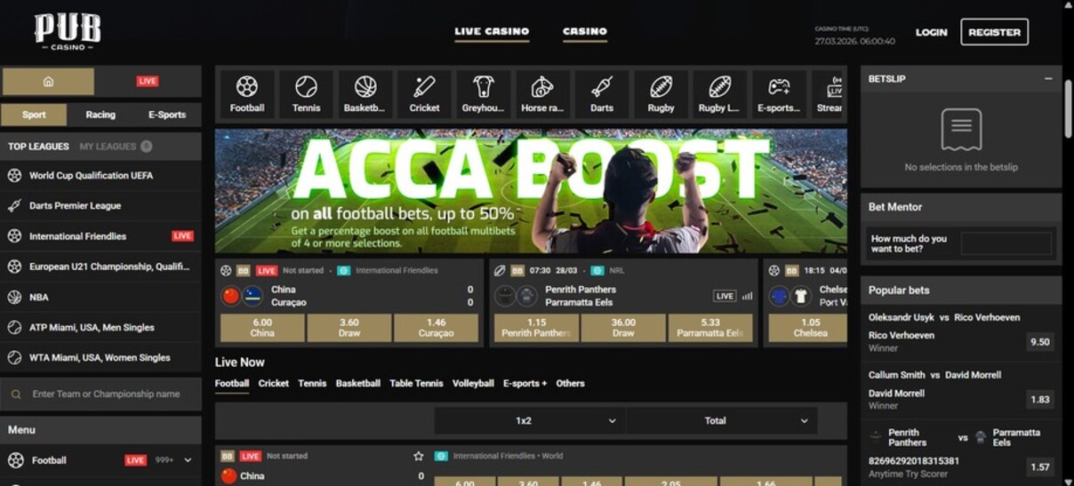 Pub Casino HomepageSportsbook UK pc
