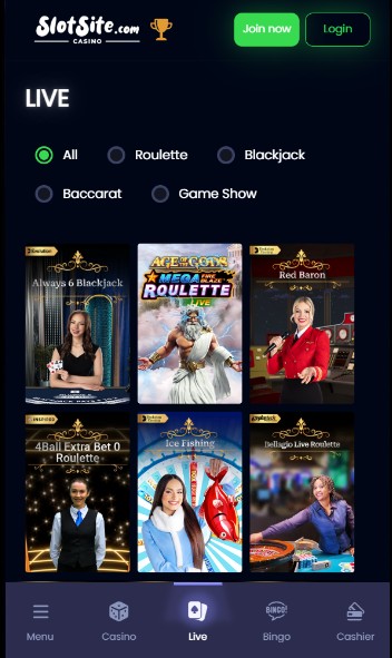 Slotsite Casino Live Casino UK