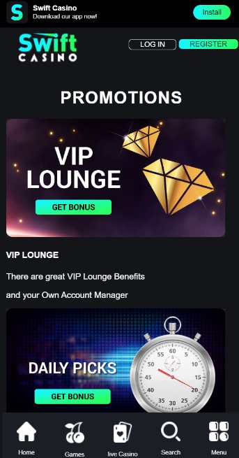 Swift Casino UK Promotions